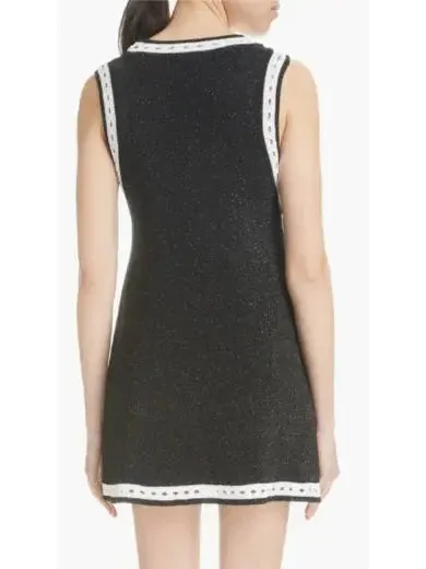 Women’s Eight-Button Metallic Knit Dress