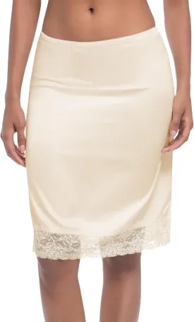 Women's Half Slip Under Skirts Slip for Dresses Lace Trim Under Dresses